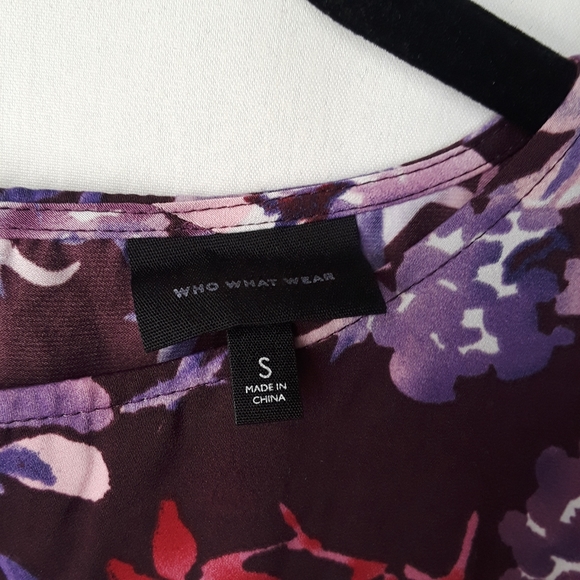 NWOT Who What Wear Floral Asymmetric Small Dress - Picture 3 of 10